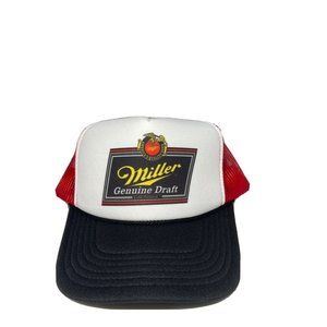 Miller Genuine Draft Beer Trucker Hat Mesh Hat Adjustable Cap Miller Hat